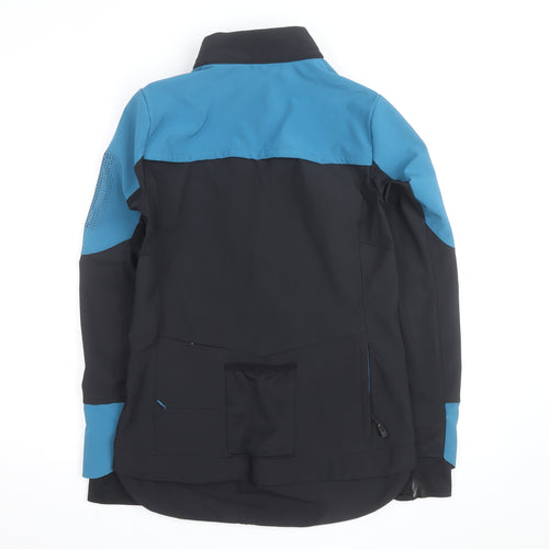 Decathlon Men's Black Blue Softshell Cycling Track Jacket M