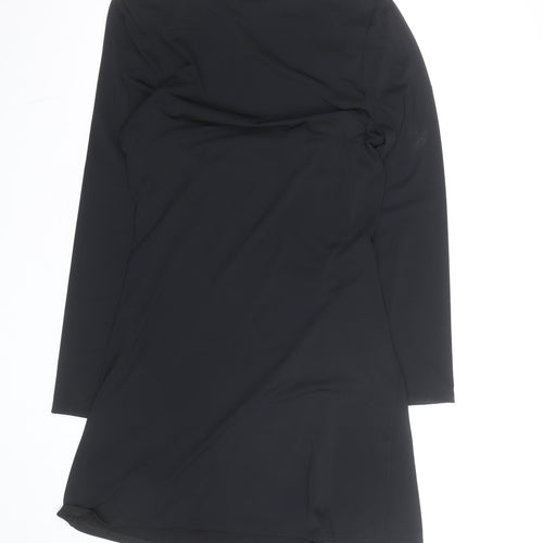 Marks and Spencer Women’s Black Size 14 Bodycon Dress with Buckle Detail