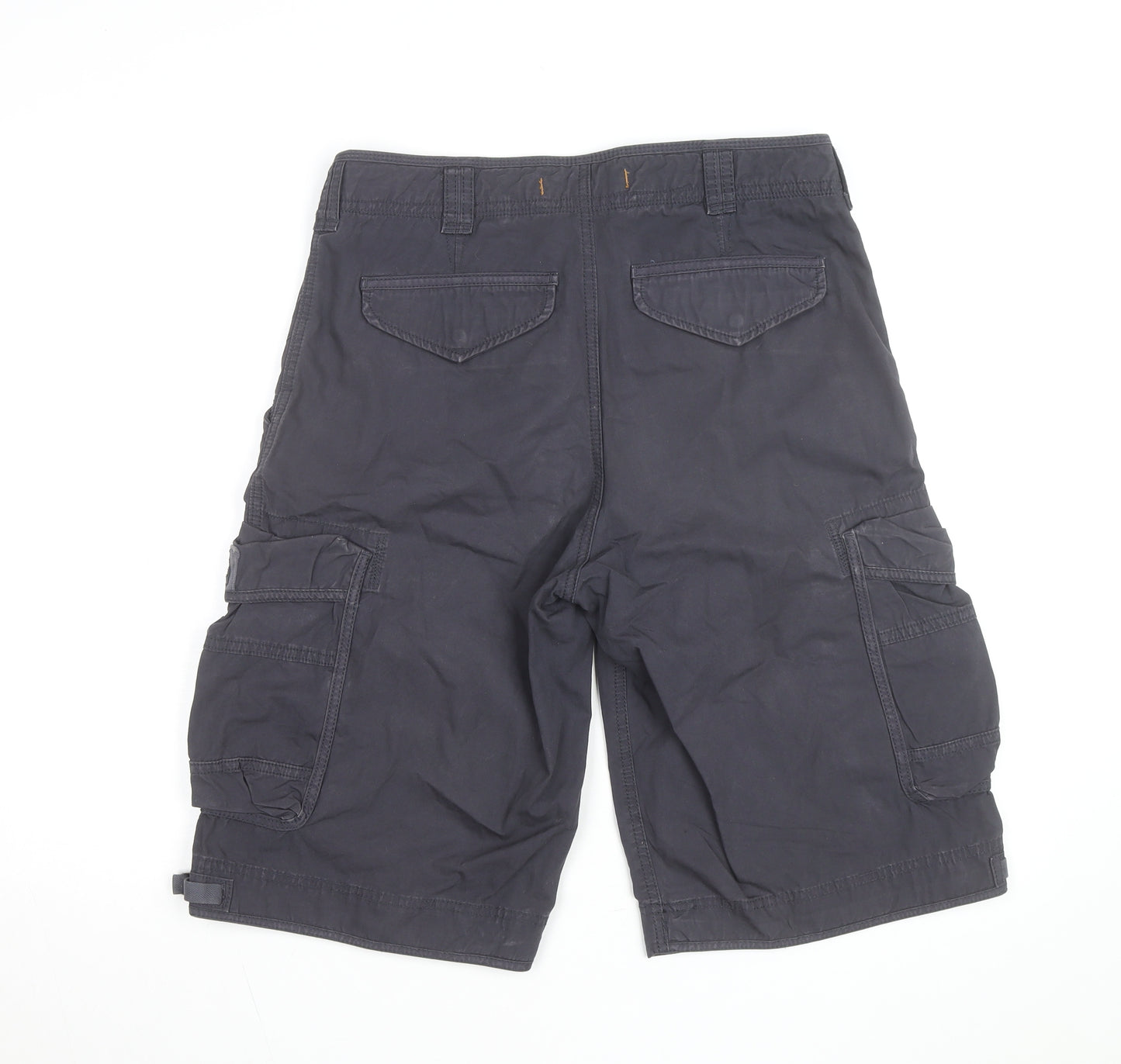 North Coast Mens Black Cargo Shorts W32 Regular Fit Cotton