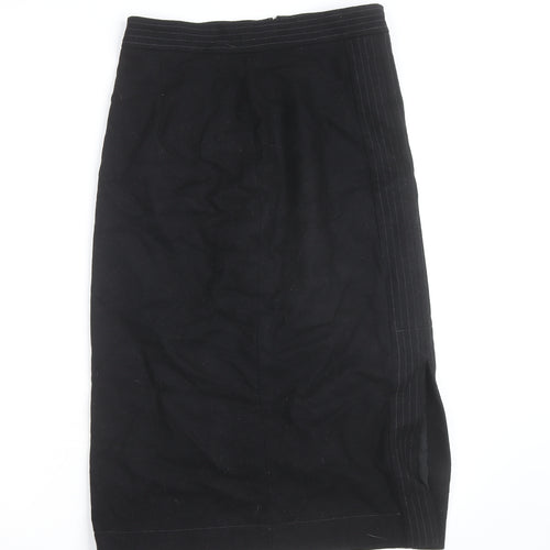 Boden Women's Black Cotton Pencil Skirt Size 12 Knee Length