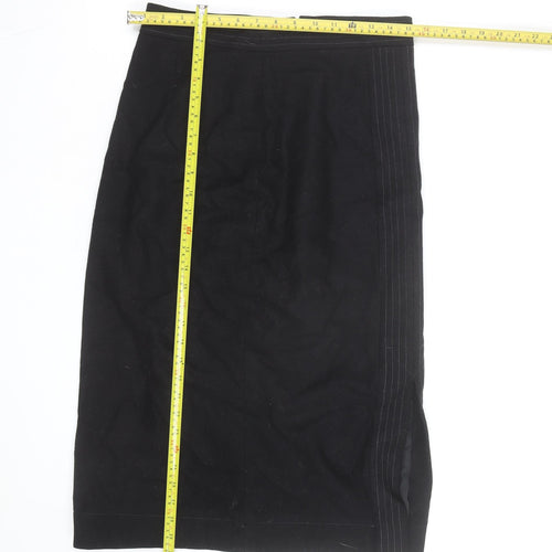 Boden Women's Black Cotton Pencil Skirt Size 12 Knee Length