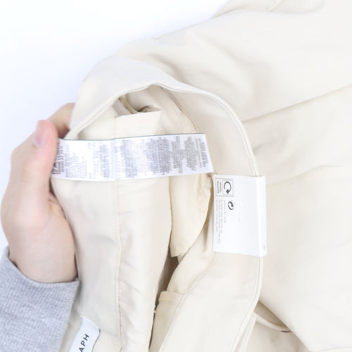 Marks and Spencer Women’s Beige Wide-Leg Cotton Trousers Size 12
