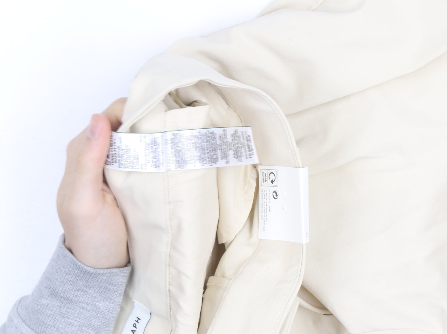 Marks and Spencer Women’s Beige Wide-Leg Cotton Trousers Size 12