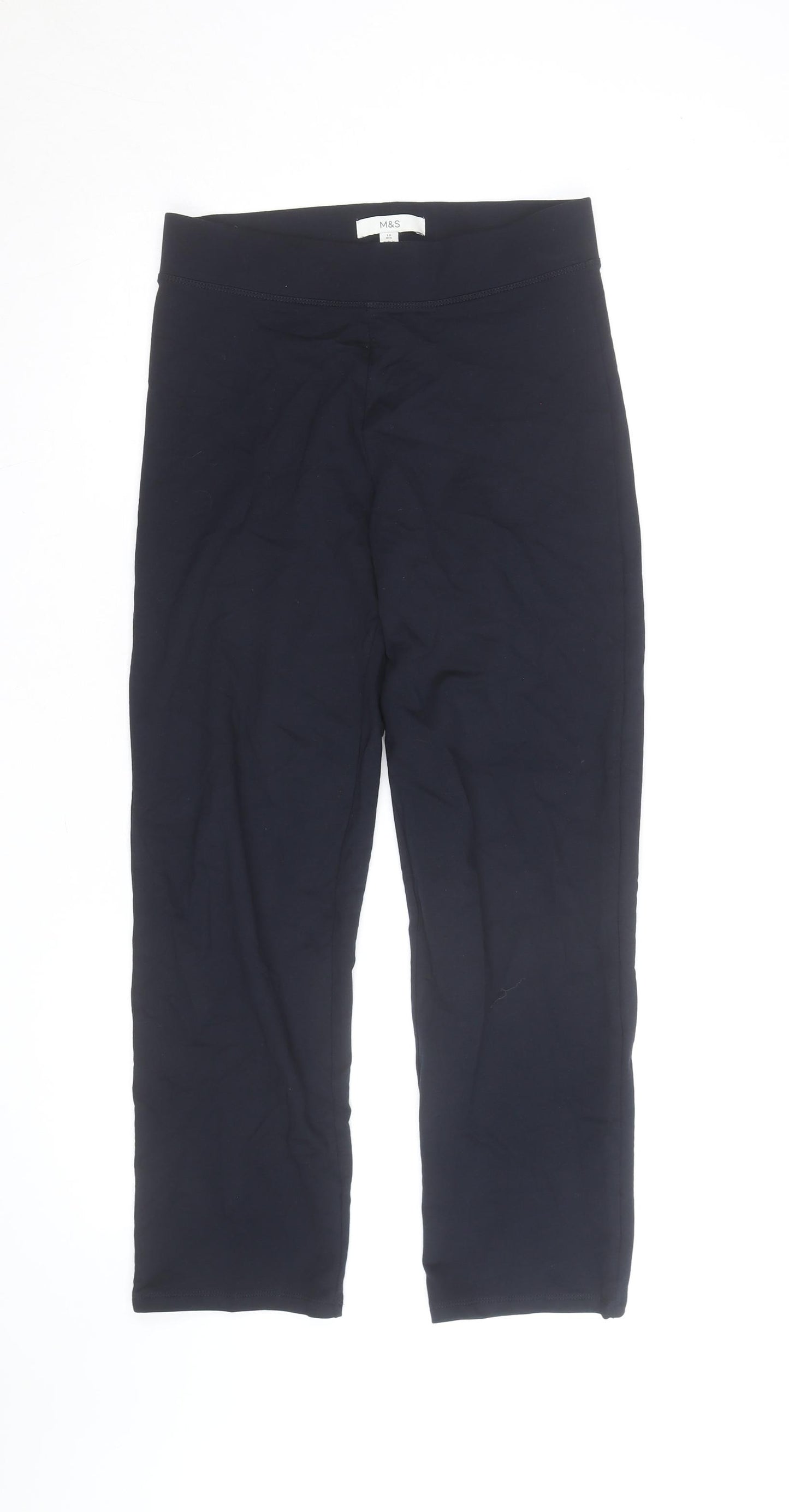 Marks and Spencer Women's Black Cotton Stretch Leggings Size 10
