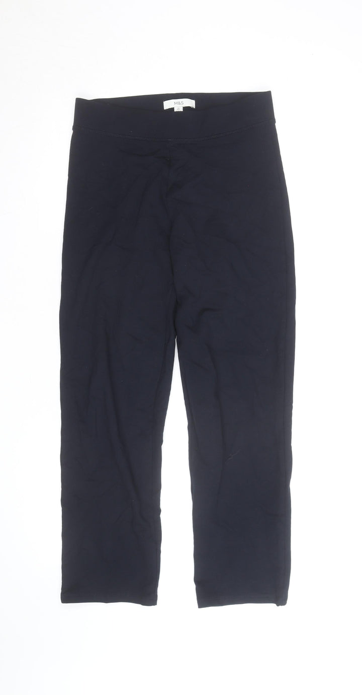 Marks and Spencer Women's Black Cotton Stretch Leggings Size 10