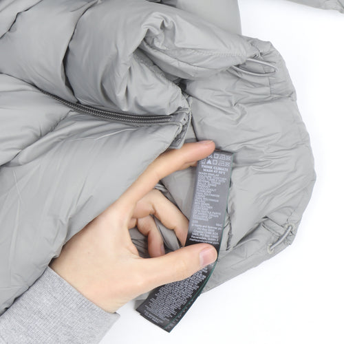 Marks and Spencer Women’s Grey Puffer Jacket Size 16 Full Zip Down