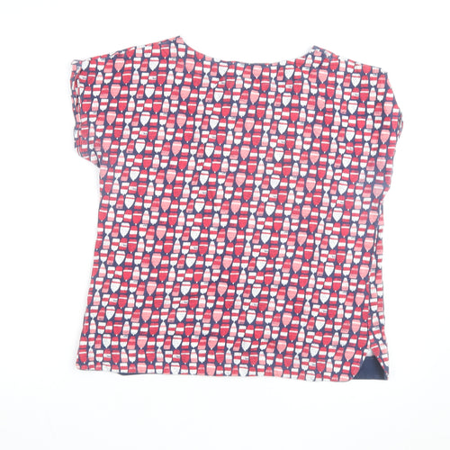 Weird Fish Womens Multicoloured Nautical Cotton T-Shirt Size 14