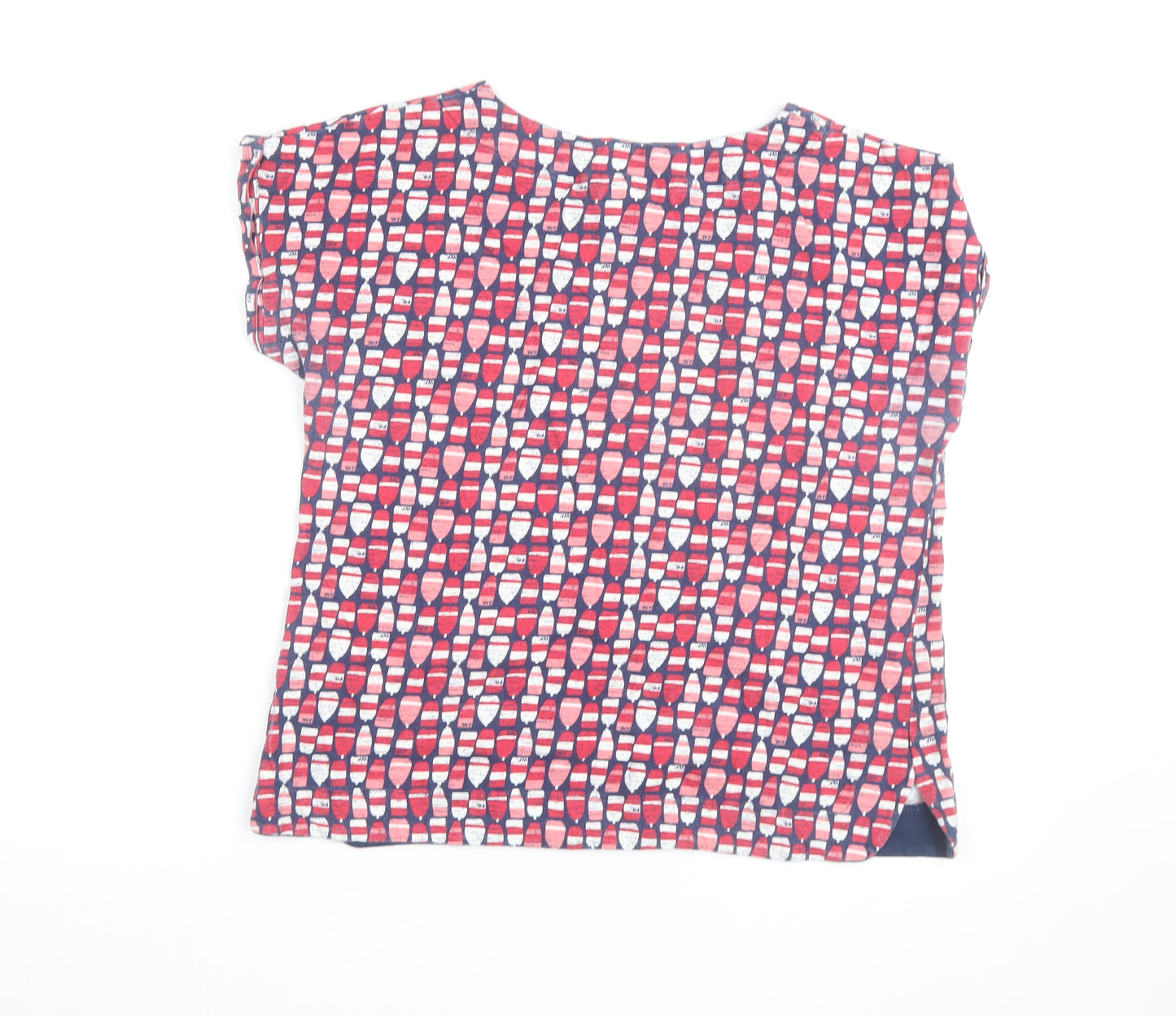 Weird Fish Womens Multicoloured Nautical Cotton T-Shirt Size 14