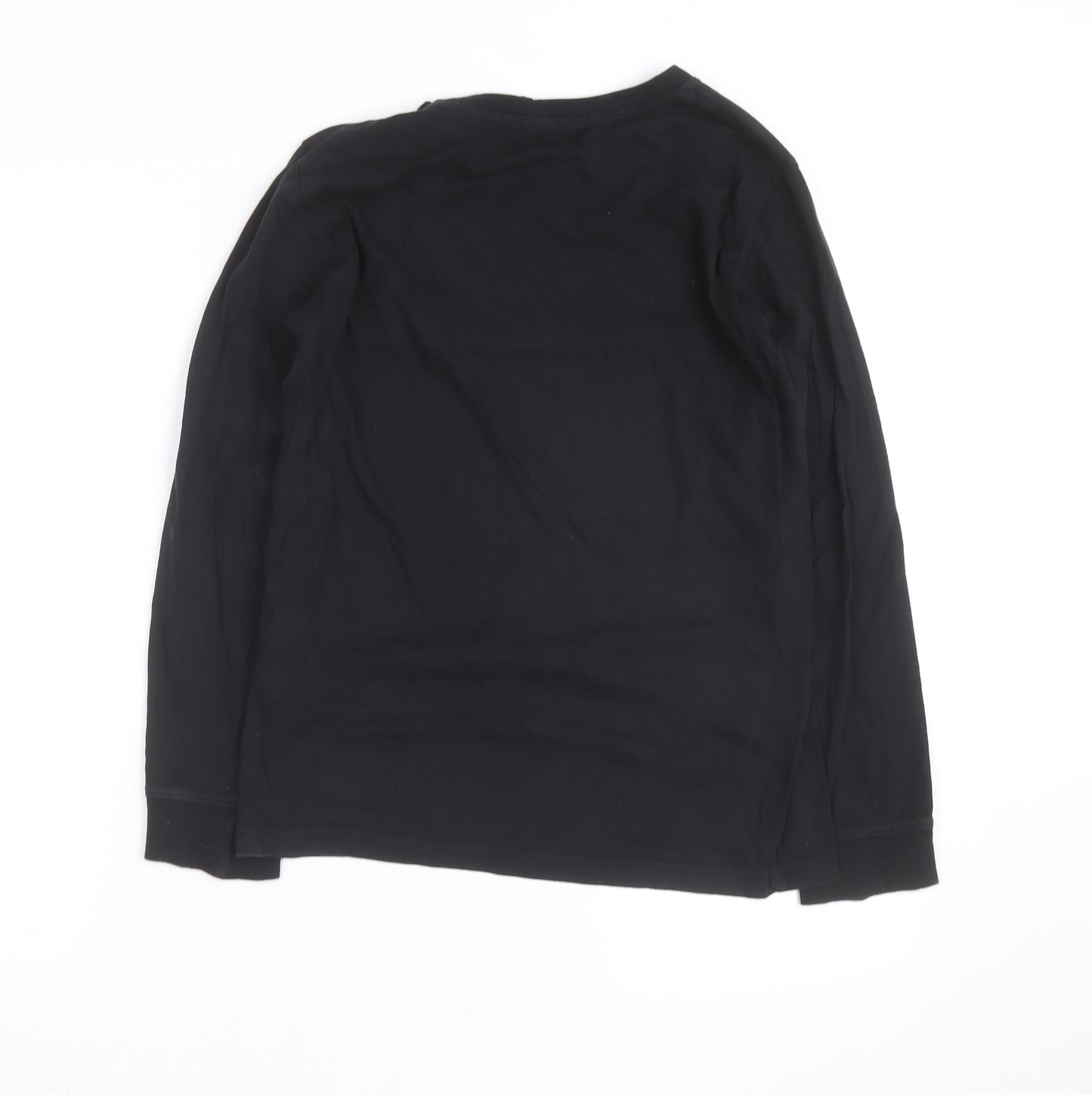 Levi's Men's Black Long Sleeve Cotton Graphic Logo Top L