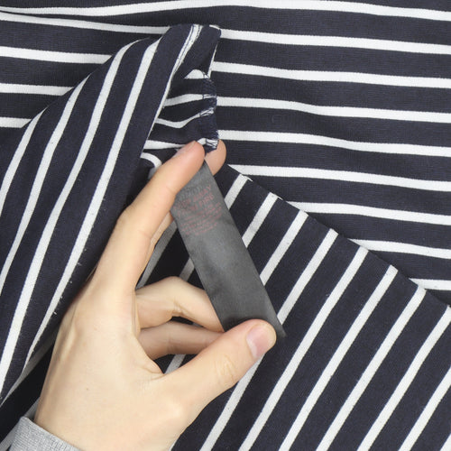 Dorothy Perkins Women’s Blue White Striped 3/4 Sleeve Cotton Top UK 8