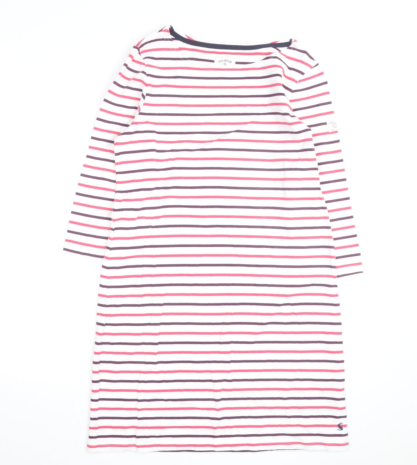 Joules Women’s Multicoloured Stripe Cotton Shift Dress Size 14