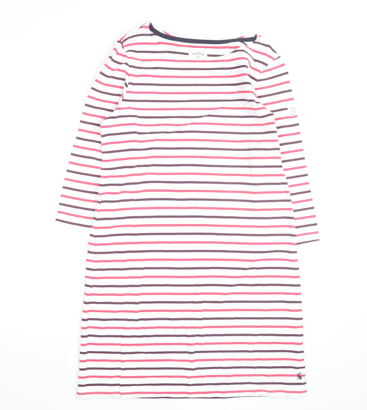 Joules Women’s Multicoloured Stripe Cotton Shift Dress Size 14