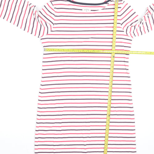 Joules Women’s Multicoloured Stripe Cotton Shift Dress Size 14