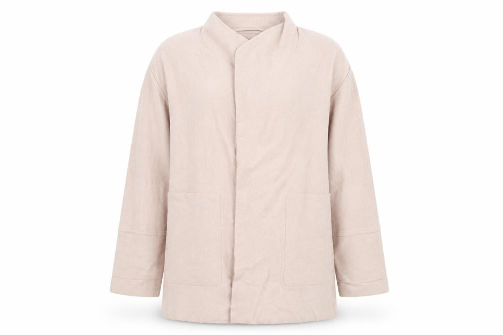 Front view of Modern Rarity Women’s Pink Wool Blend Mid-Length Coat M
