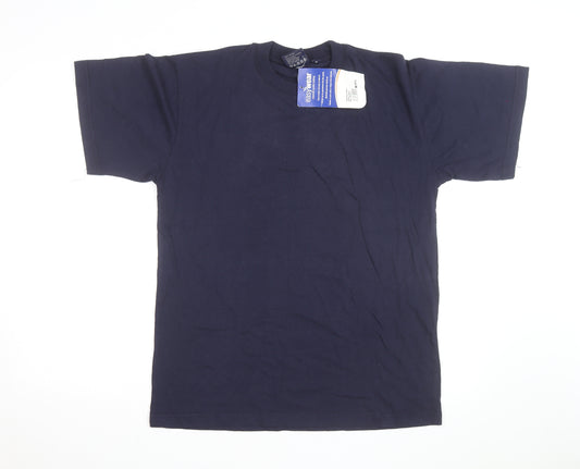 Portwest Men's Blue Cotton Crew Neck Work T-Shirt M