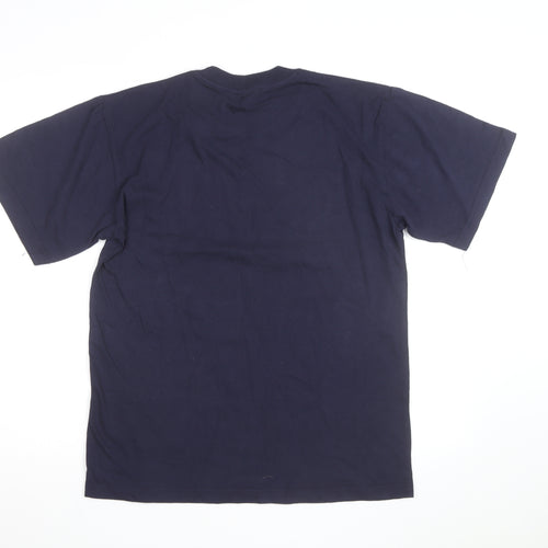 Portwest Men's Blue Cotton Crew Neck Work T-Shirt M