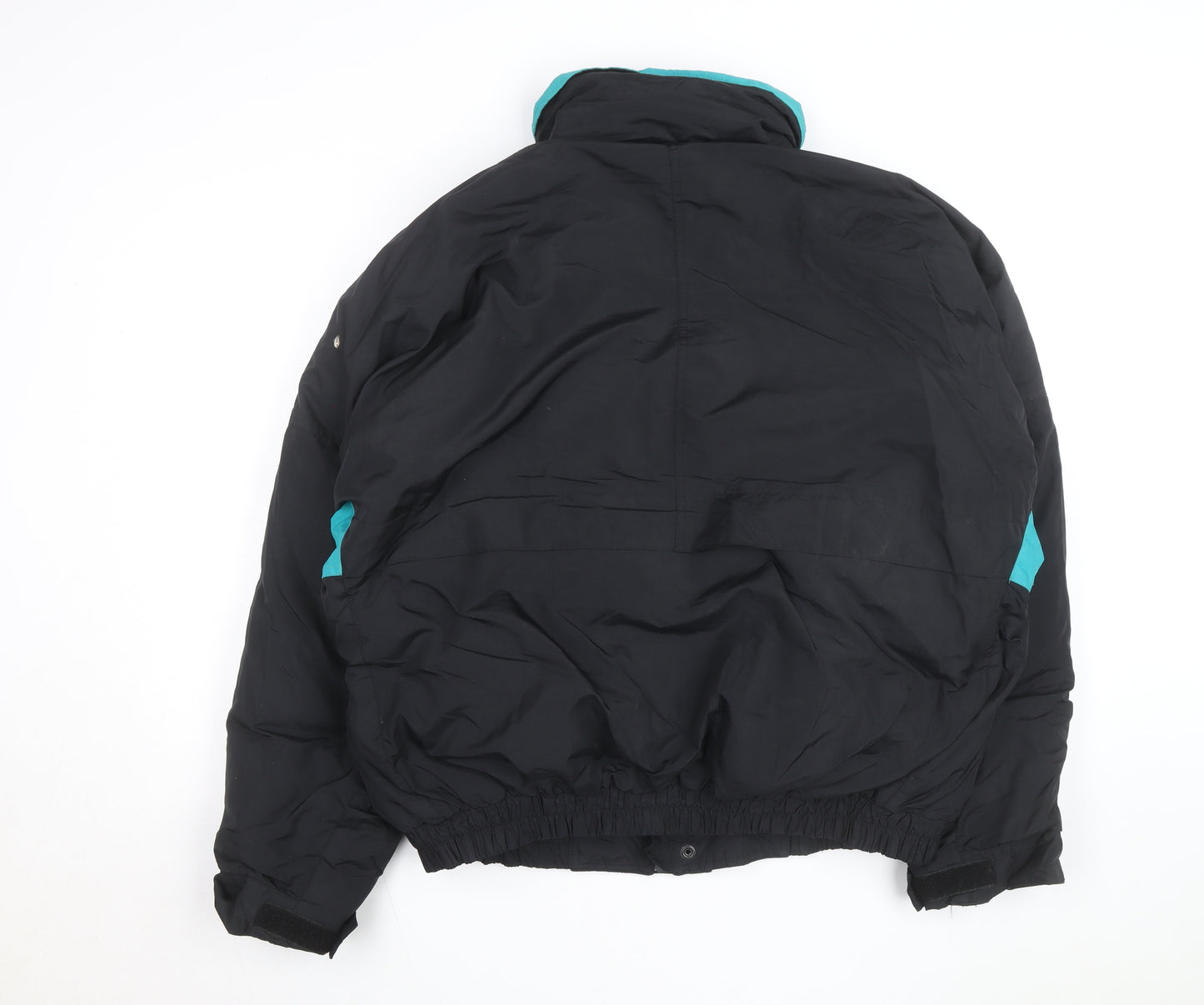 Herman's Men Black L 90s Retro Puffer Jacket Nylon Winter Coat