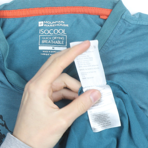 Mountain Warehouse Men’s Blue ISOCool Quick Dry T-Shirt Size M