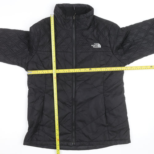 The North Face Women's Black Quilted Mid-Length Jacket Size M