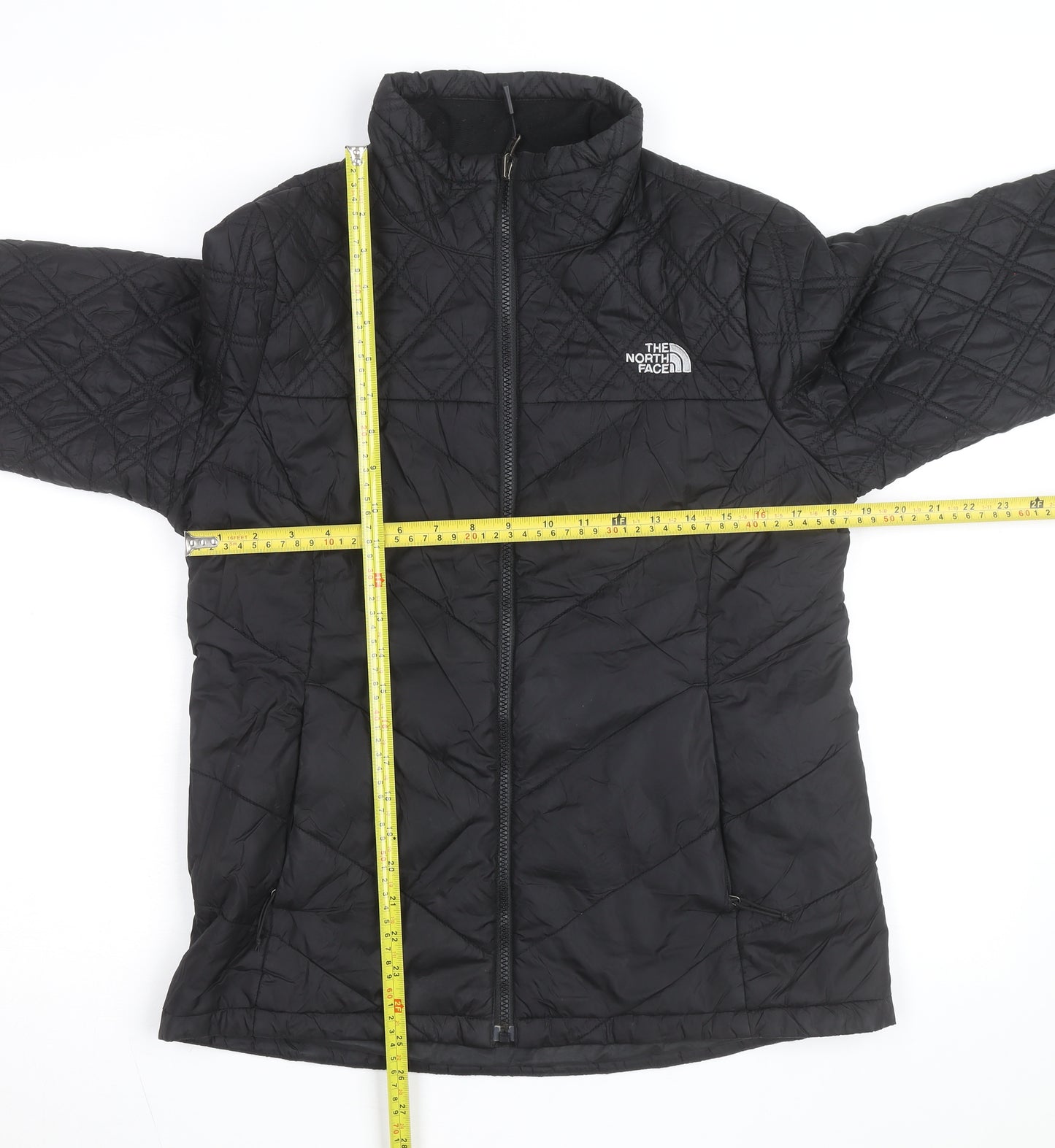 The North Face Women's Black Quilted Mid-Length Jacket Size M