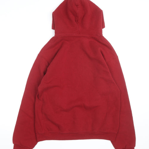 Russell Athletic Men's Red Pullover Hoodie Medium Graphic Sportswear