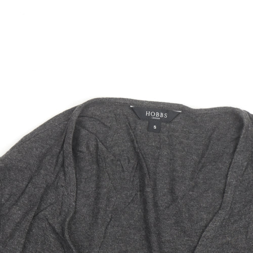 Hobbs Women’s Grey Wrap Jersey Blouse Long Sleeve Size S