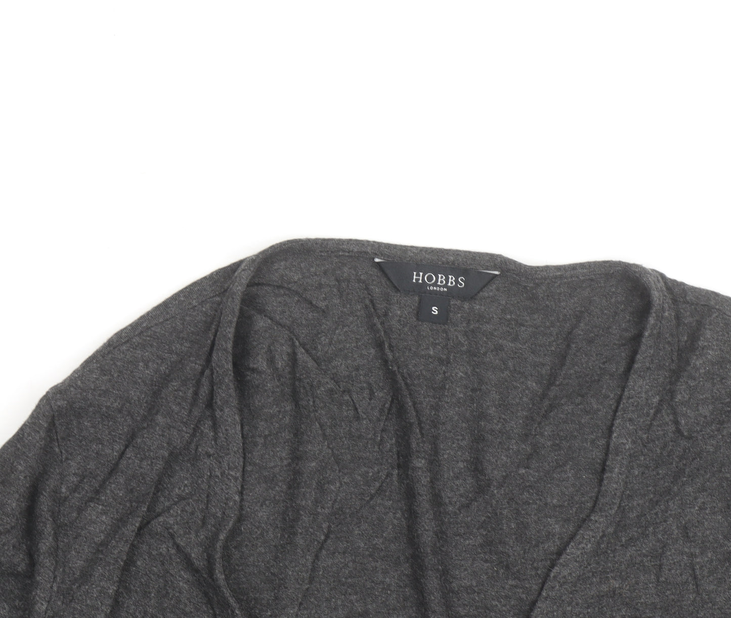 Hobbs Women’s Grey Wrap Jersey Blouse Long Sleeve Size S