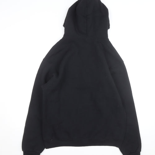 Russell Athletic Men's Black Pullover Hoodie M Graphic Sports Fleece