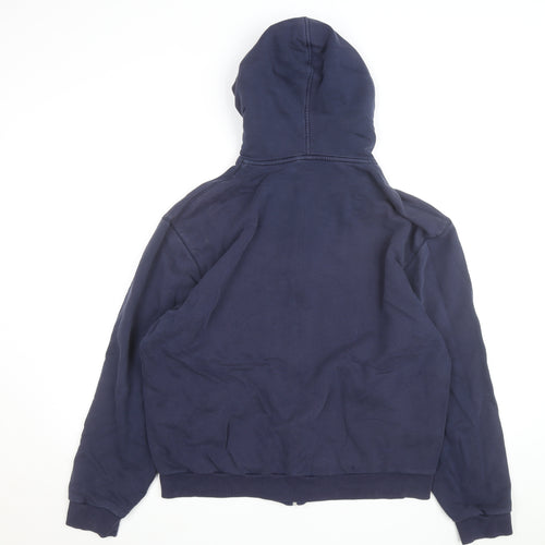 Lacoste Men's Blue Full Zip Hoodie 2XL Regular Fit Cotton Blend