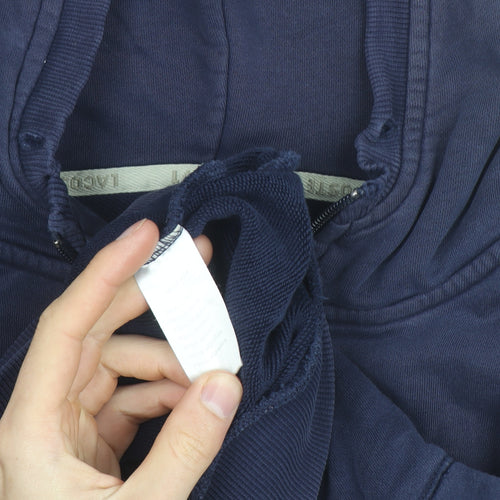 Lacoste Men's Blue Full Zip Hoodie 2XL Regular Fit Cotton Blend