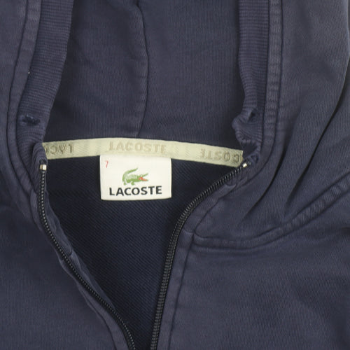 Lacoste Men's Blue Full Zip Hoodie 2XL Regular Fit Cotton Blend