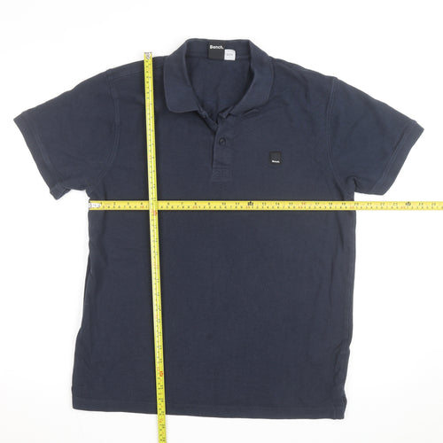Bench Men’s Navy Blue Polo Shirt Size L Cotton Casual Top