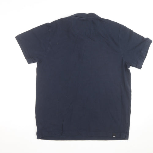 Bench Men’s Navy Blue Polo Shirt Size L Cotton Casual Top