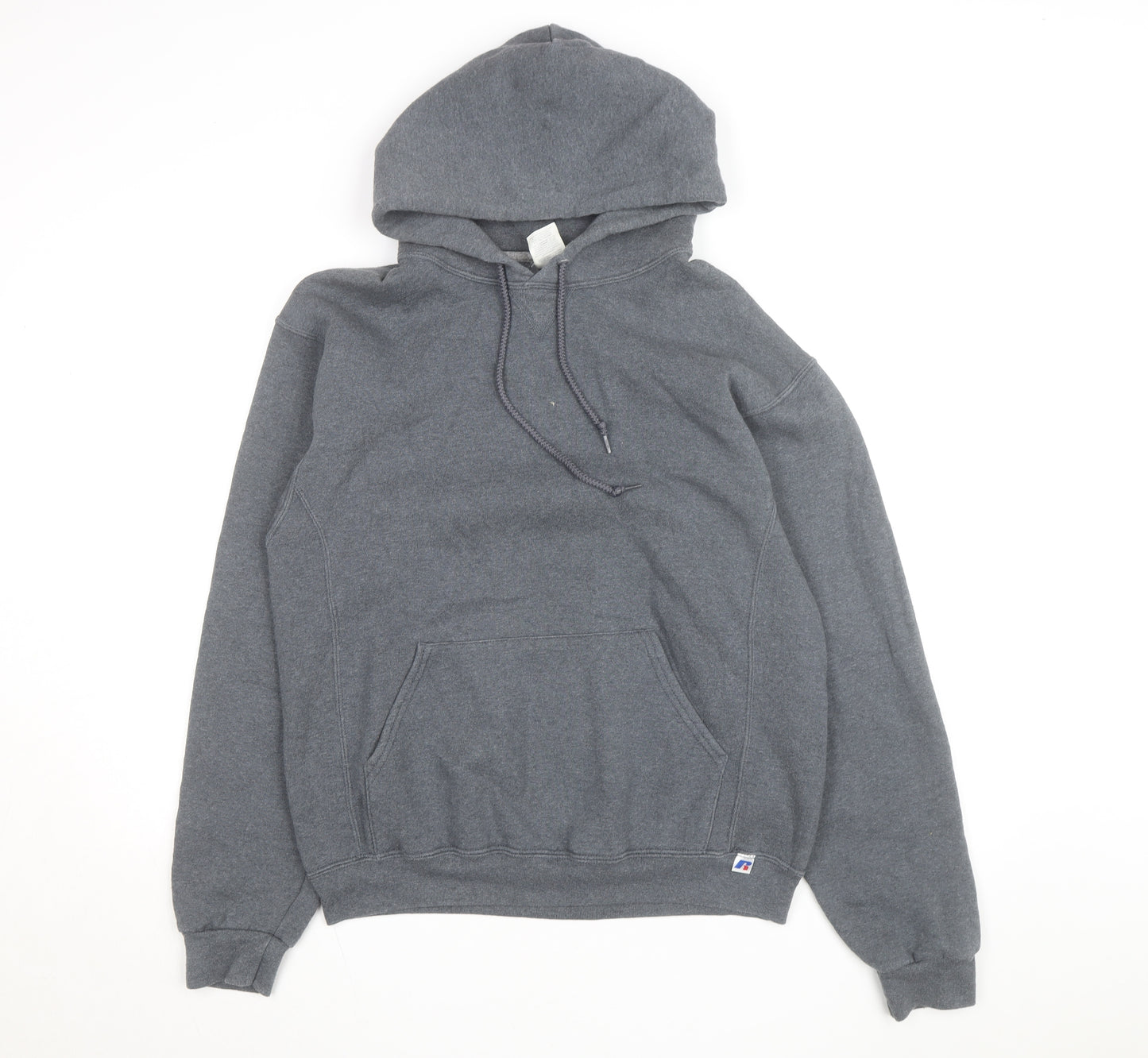 Russell Athletic Men’s Grey Pullover Hoodie M Regular Fit Fleece