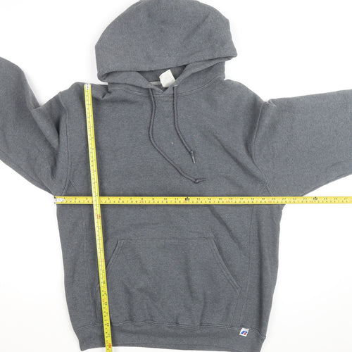 Russell Athletic Men’s Grey Pullover Hoodie M Regular Fit Fleece