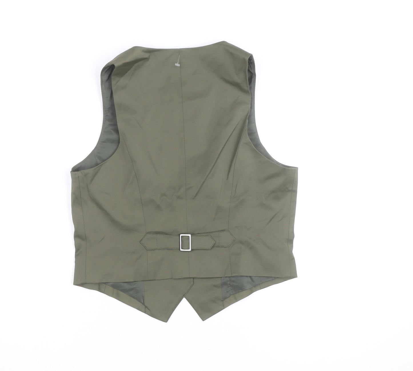 Talbots Women Khaki Green Suit Waistcoat Size 10 Stretch Classic Fit