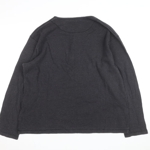 Fosters Trading Company Men's Grey Henley Jumper Size L