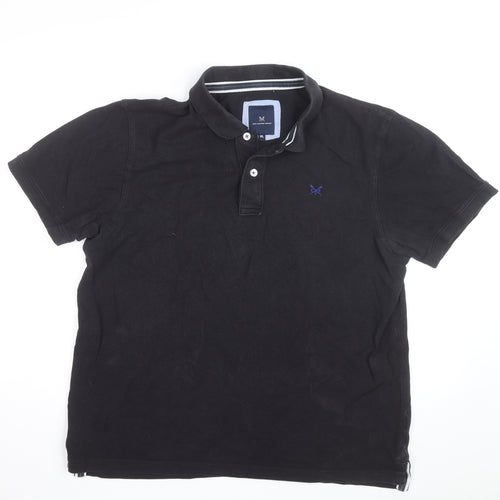 Crew Clothing Company Men's Black Cotton Polo Shirt XL Classic Fit