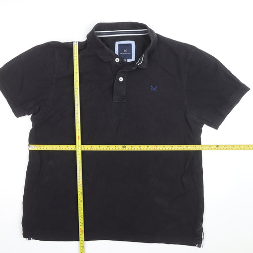 Crew Clothing Company Men's Black Cotton Polo Shirt XL Classic Fit