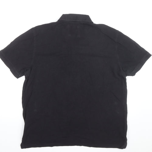 Crew Clothing Company Men's Black Cotton Polo Shirt XL Classic Fit