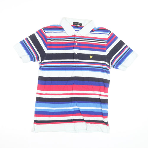 Lyle & Scott Men’s Multicoloured Striped Cotton Polo Shirt M