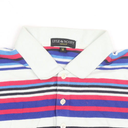 Lyle & Scott Men’s Multicoloured Striped Cotton Polo Shirt M