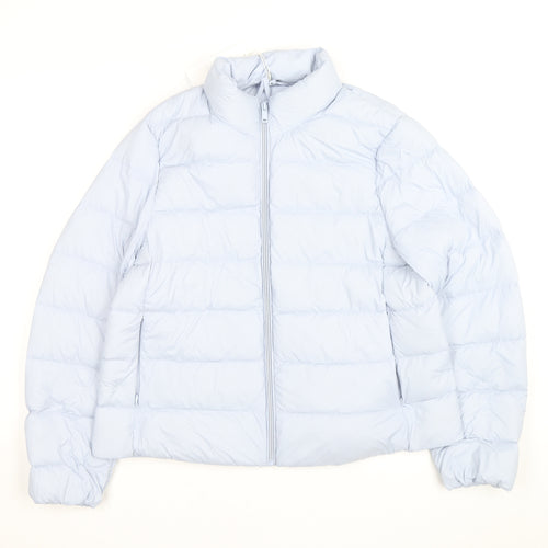 Marks and Spencer Women Blue Size 16 Puffer Jacket Lightweight Down