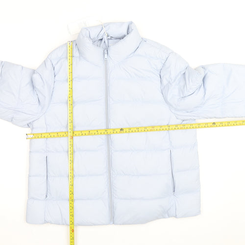 Marks and Spencer Women Blue Size 16 Puffer Jacket Lightweight Down