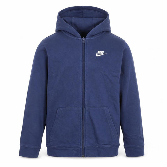 Nike Boys Navy Full Zip Hoodie XL 158-170cm Cotton Blend Sportswear