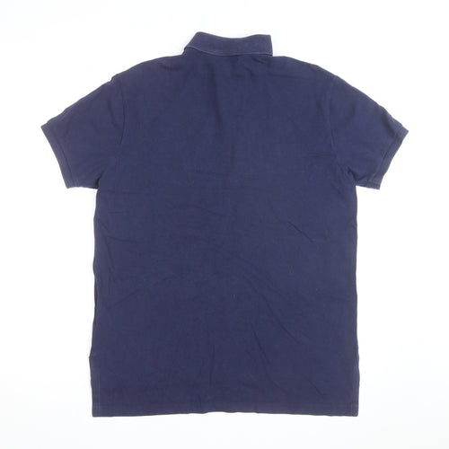 Ralph Lauren Men's Blue Custom Fit Polo Shirt L Short Sleeve Cotton