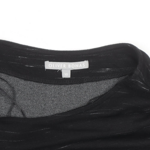 Oliver Bonas Women’s Black Knee Length Shift Dress Size 10