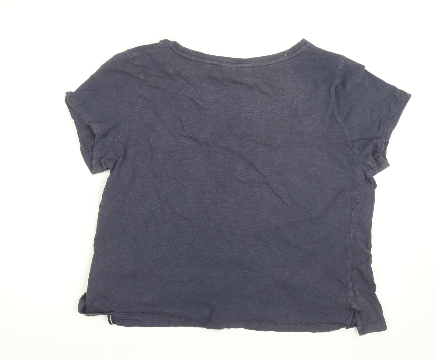 Joules Women’s Blue Bee Embroidered Cotton T-Shirt UK 14