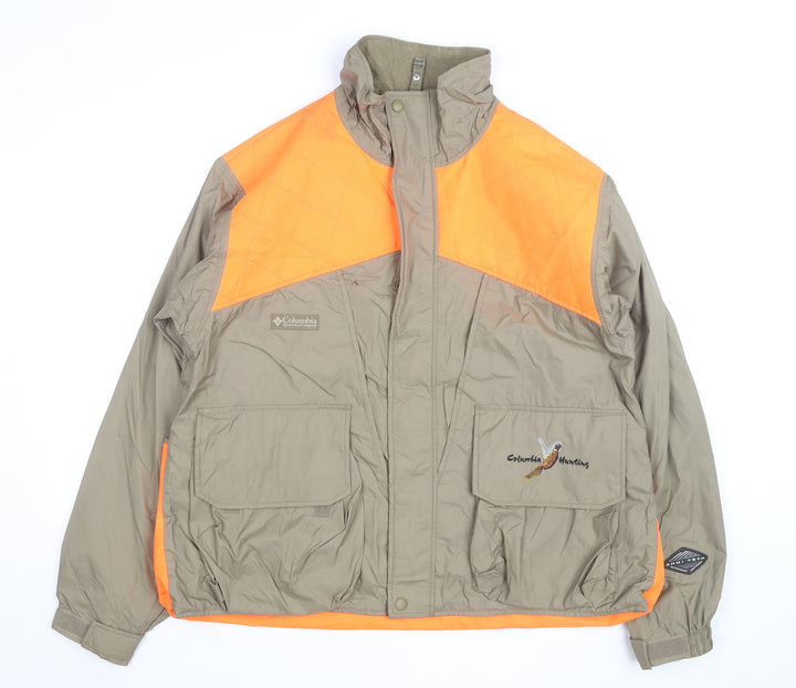 Columbia Men's Orange Khaki Hunting Jacket L Waterproof Windproof