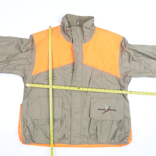 Columbia Men's Orange Khaki Hunting Jacket L Waterproof Windproof